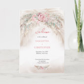 Programme Pampas rose rose pastel moderne (Devant)