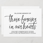 Programme Panneau commémoratif personnalisé | Élégant Lettré (Devant / Derrière)