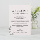 Programme Papeterie de bienvenue en typographie florale & It (Debout devant)