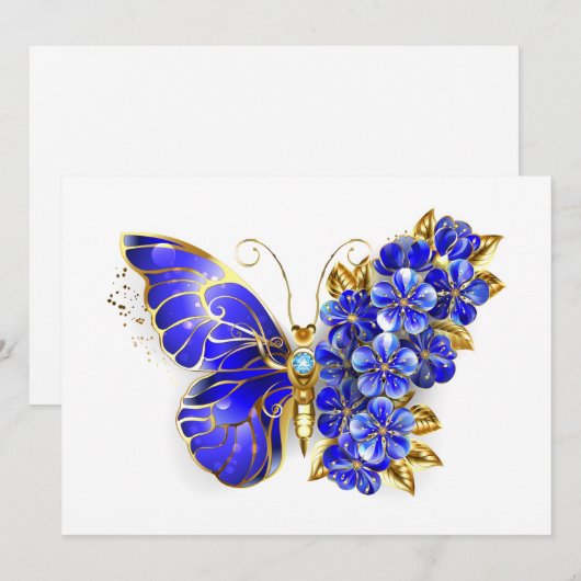 Programme Papillon saphir à fleurs (Devant / Derrière)