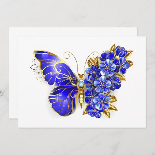 Programme Papillon saphir à fleurs (Devant / Derrière)