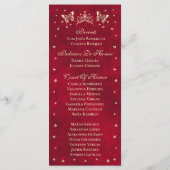 Programme Papillon Tiara en or Quinceañera rouge 15 ans (Dos)