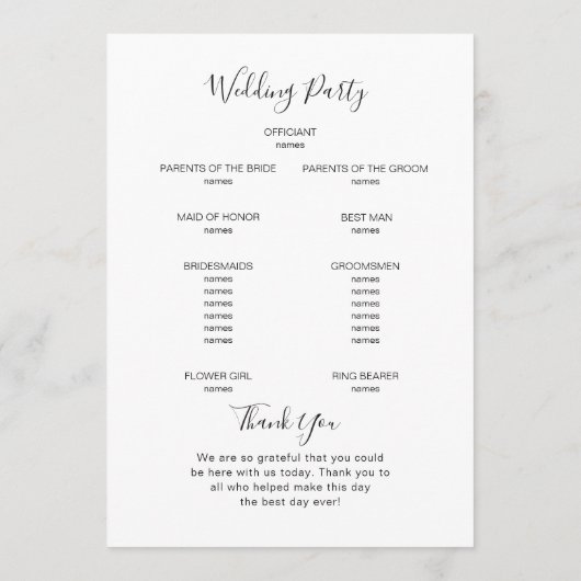 Programme Papillons à l'aquarelle bleu tendance. Mariage nat (Dos)