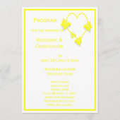 Programme Papillons de couleur jaune Mariage de conception c (Devant)