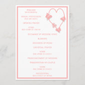 Programme Papillons de couleur rose Mariage de conception ca (Dos)