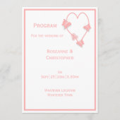 Programme Papillons de couleur rose Mariage de conception ca (Devant)