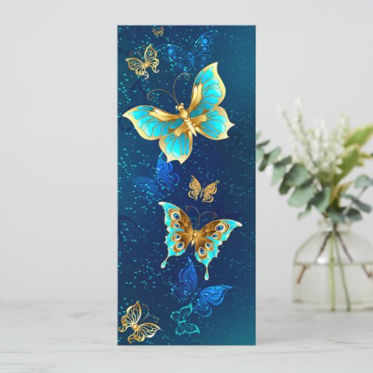 Programme Papillons d'or sur un Arrière - plan bleu (Debout devant)