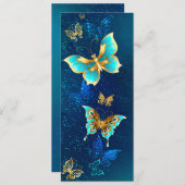 Programme Papillons d'or sur un Arrière - plan bleu (Devant / Derrière)