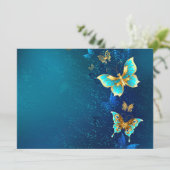 Programme Papillons d'or sur un Arrière - plan bleu (Debout devant)