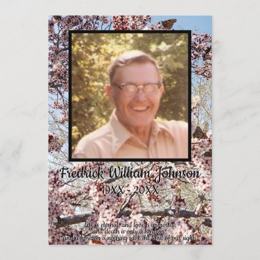 Programme Papillons et Arbre en fleurs avec Photos Citation (Devant)