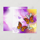 Programme Papillons monarques sur fond violet (Devant / Derrière)