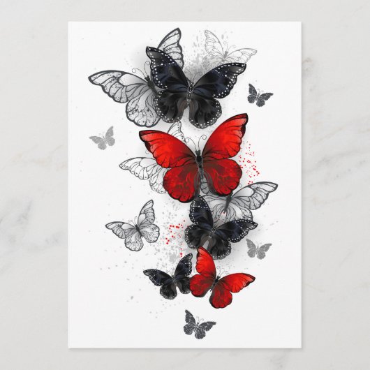 Programme Papillons noirs et rouges volants (Devant)