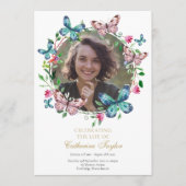 Programme Papillons Photo Funérailles Ordre de service (Devant)