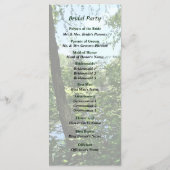 Programme Park With Bridge in Distance Wedding Program (Dos)