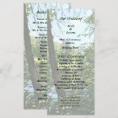 Programme Park With Bridge in Distance Wedding Program (Devant / Derrière)
