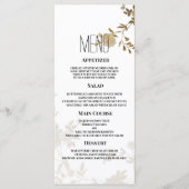 Programme Parties scintillant d'or blanc simple et chic Mari (Devant)