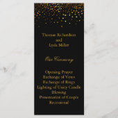 Programme Parties scintillant Noire Confetti Faux Foil Progr (Devant)