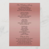 Programme Parties scintillant or rose et anneaux Mariage arg (Dos)