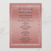 Programme Parties scintillant or rose et anneaux Mariage arg (Devant)