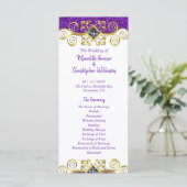 Programme Parties scintillant violet Gold Gemstone Wedding P (Debout devant)