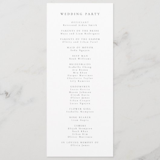 Programme Pastel Boho Wildflower Wedding Program (Dos)