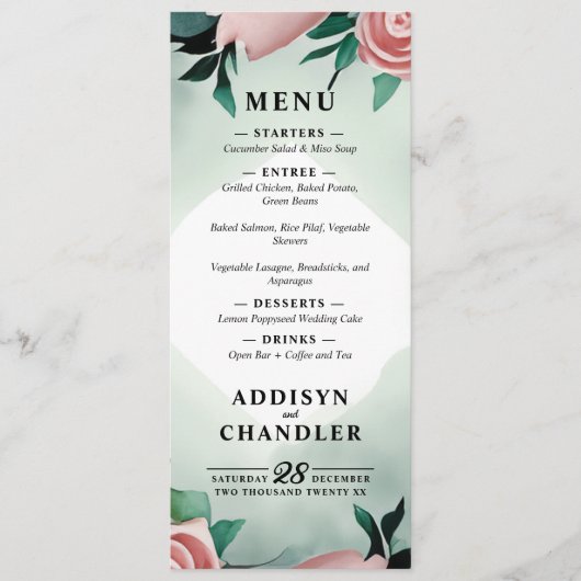 Programme Pastel Flower Elégance : Sage Green Floral Mariage (Devant)