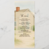 Programme Pastel ivoire Blue Cape Cod Mariage du littoral Dî (Devant)