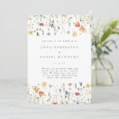 Programme Pastel Wildflower Wedding Program (Debout devant)