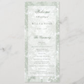 Programme Paysage Classique Toile de Mariage Vert Sauge (Devant)