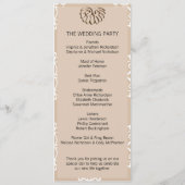 Programme Peach Mariage damassé (Dos)