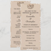 Programme Peach Mariage damassé (Devant / Derrière)