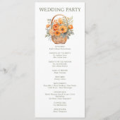 Programme Peach Summer Mariage Cerememing Program (Dos)