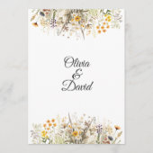 Programme Peach Terracotta Fleur sauvage Meadow Wedding Prog (Devant)