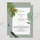 Programme Peacock Feather Tropical Mariage Itinéraire (Devant / Derrière)