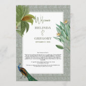 Programme Peacock Feather Tropical Mariage Itinéraire (Devant)