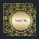 Programme Peacock Feathers violet vert or Mariage indien<br><div class="desc">Peacock plumes design avec les couleurs de paon vibrantes en motif mandala géométrique. Thème : Des tons vifs de vert, de bleu indigo, d'or ・ ♦ ・ Conception recto verso personnalisable pour faire-part de mariage, programme de mariage ou événements spéciaux ・ ♦ ・ Personnalisez avec vos informations spéciales sur l'événement....</div>