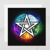 Programme pentagramme du Wiccan (Devant / Derrière)