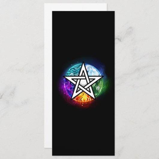 Programme pentagramme du Wiccan (Devant / Derrière)