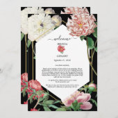 Programme Peonies blanches roses Fleurs Mariage Itinéraire N (Devant / Derrière)