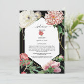 Programme Peonies blanches roses Fleurs Mariage Itinéraire N (Debout devant)