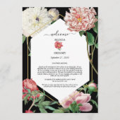 Programme Peonies blanches roses Fleurs Mariage Itinéraire N (Devant)