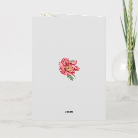 Programme Peonies blanches roses Mariage Ordre de service (Dos)