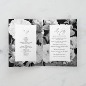 Programme Peonies noires et blanches Mariage Ordre de servic (Intérieur)
