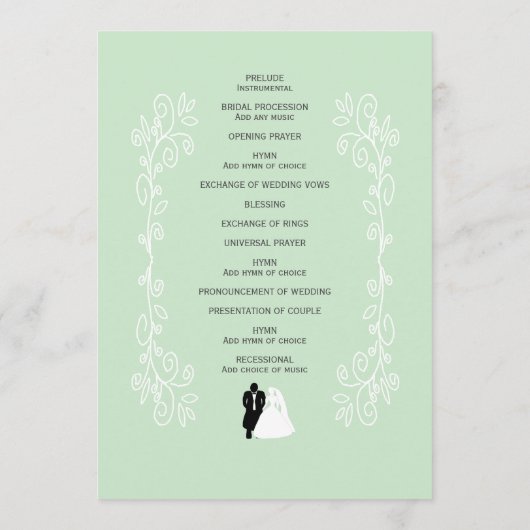 Programme Peppermenthe mariée et Mariage de défilement de la (Dos)