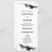 Programme personnalisé de mariage noir et blanc (Devant / Derrière)