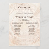 Programme personnalisé de mariage rustique en écor (Dos)