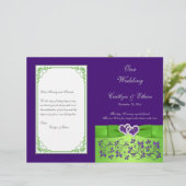 Programme personnalisé de mariage violet, chaux, g (Debout devant)