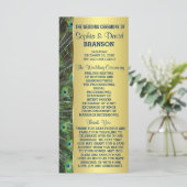 Programme personnalisé Mariage Gold Peacock tendan (Debout devant)