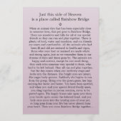 Programme Pet Memorial Card 5"x7" rose moderne - Femme Pet (Dos)
