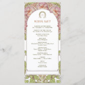 Programme Petunia Vintage Wedding Program Art Nouveau Mucha (Dos)
